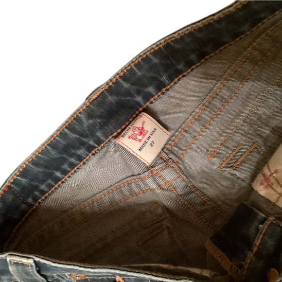 True religion Billy low rise denim cut off dark wash size 27 - Picture 6 of 10
